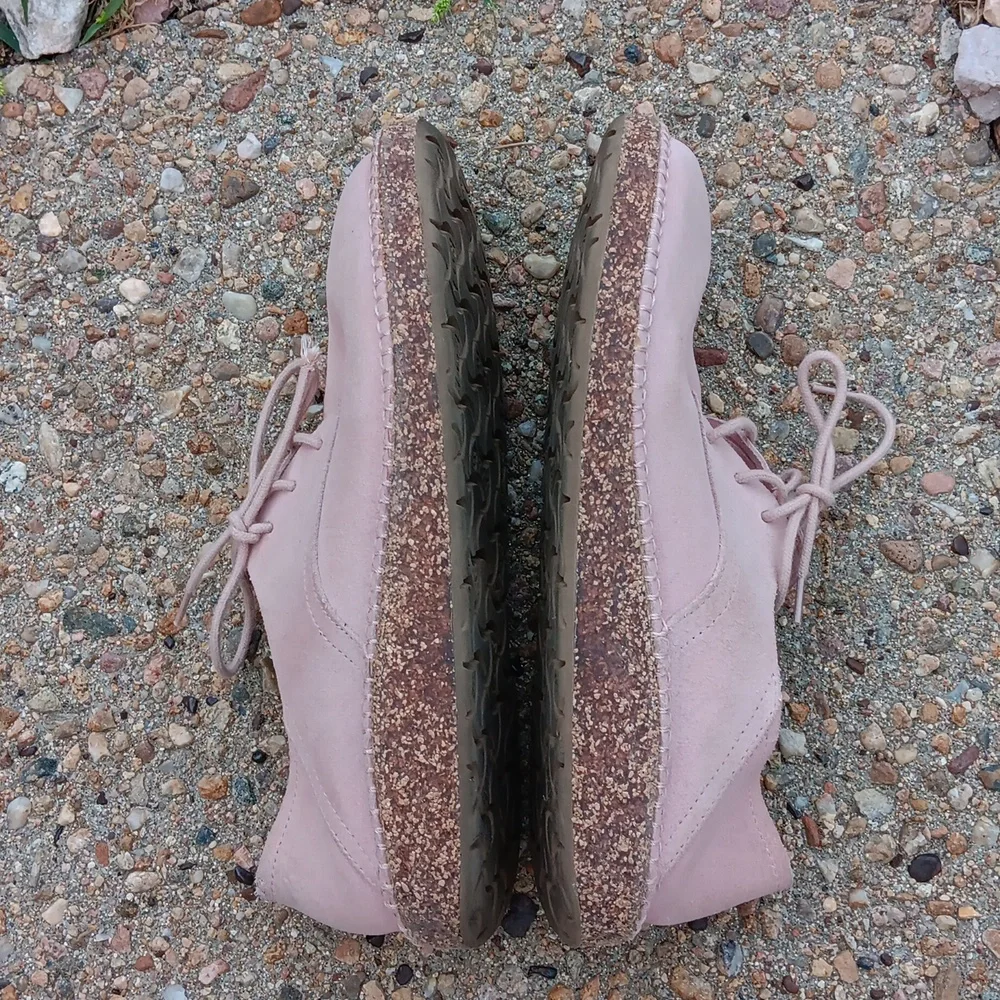 Birkenstock Gary pink suede leather lace up shoes women's 8 - Picture 6 of 12